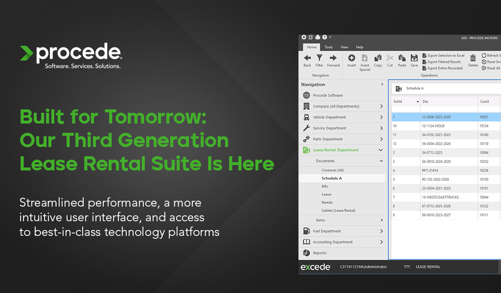 Procede Software Announces the Release of the Third Generation of Its Lease Rental Solutions Suite, Unlocking a New Level of Capabilities