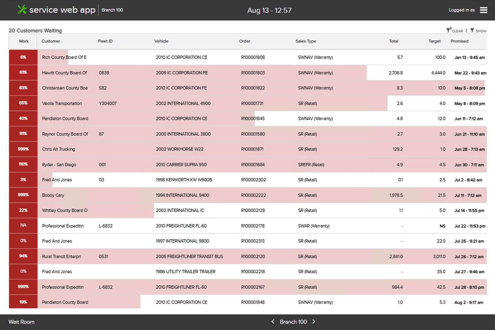service web app